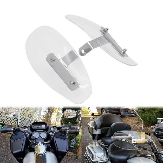 Motorcycle Clear Hand Guard Wind Deflector Fits For Harley Honda SUZUKI Chopper | HCmotorku