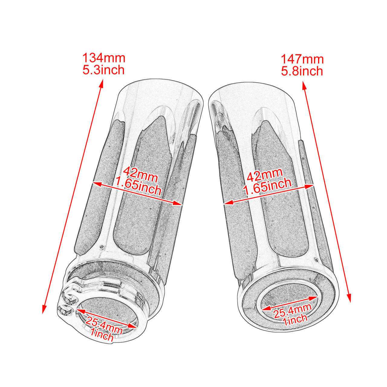 1 Pair Soft Touch Comfort 1" Handlebar Hand Grips Fit For Harley Touring Softail | HCmotorku