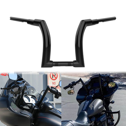 14" Ape Hanger Handlebar 1.25" Riser Black For Harley Road King 2014-2023 | HCmotorku