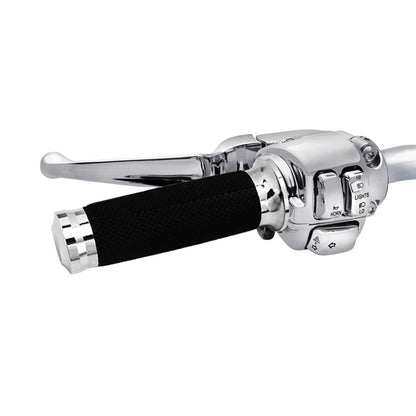 1" Electronic Throttle Hand Grips Handle Bar Chrome For Harley Touring Softail | HCmotorku