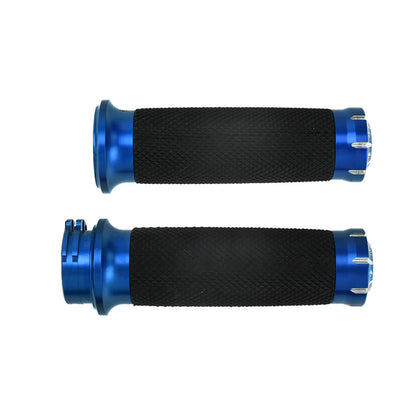 1" Handlebar Blue Cap Hand Grips Fit For Harley Touring Sportster Dyna Softail | HCmotorku