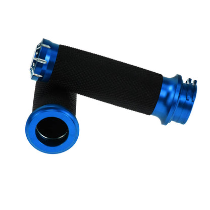 1" Handlebar Blue Cap Hand Grips Fit For Harley Touring Sportster Dyna Softail | HCmotorku