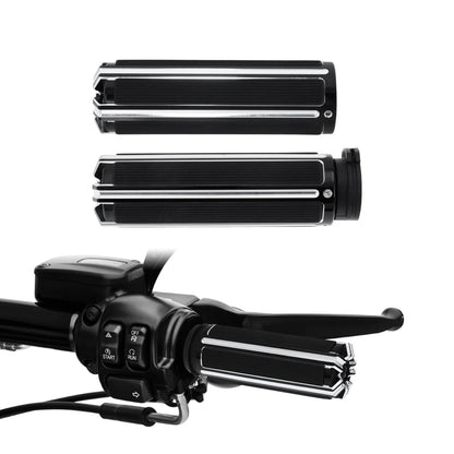 Pair 1" Motorcycle Handlebar Hand Grips Fit For Harley Dyna Touring Softail | HCmotorku