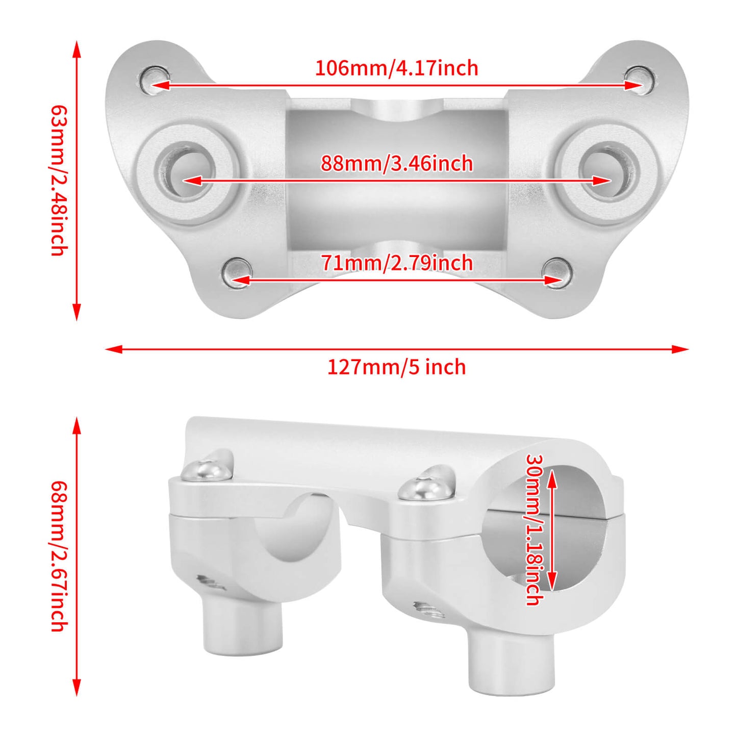 2IN. Handlebar Riser for Harley Touring | HCmotorku