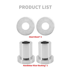 Handlebar Riser Bushings Kit Chrome Fit For Harley Touring 1983-Up Softail 2018-Up | HCmotorku