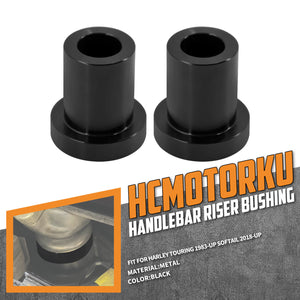Handlebar Riser Bushings Kit Black Fits For Harley Softail 2018-Up Touring 1983-Up | HCmotorku