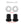 Handlebar Riser Bushings Kit Black Fits For Harley Softail 2018-Up Touring 1983-Up | HCmotorku