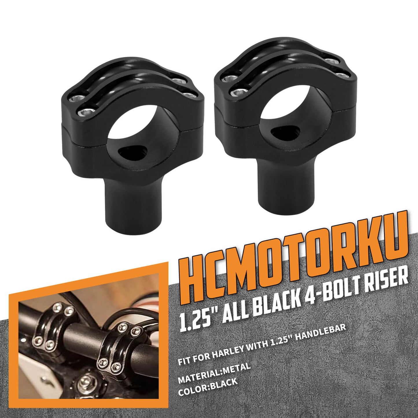 Motorcycle Handlebar Riser Clamp 1.25" 32MM Fit Harley | HCmotorku