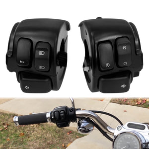 25MM Handlebar Control Switches Wiring Harness Black Fit For Harley Sportster | HCmotorku