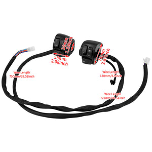 25MM Handlebar Control Switches Wiring Harness Black Fit For Harley Sportster | HCmotorku