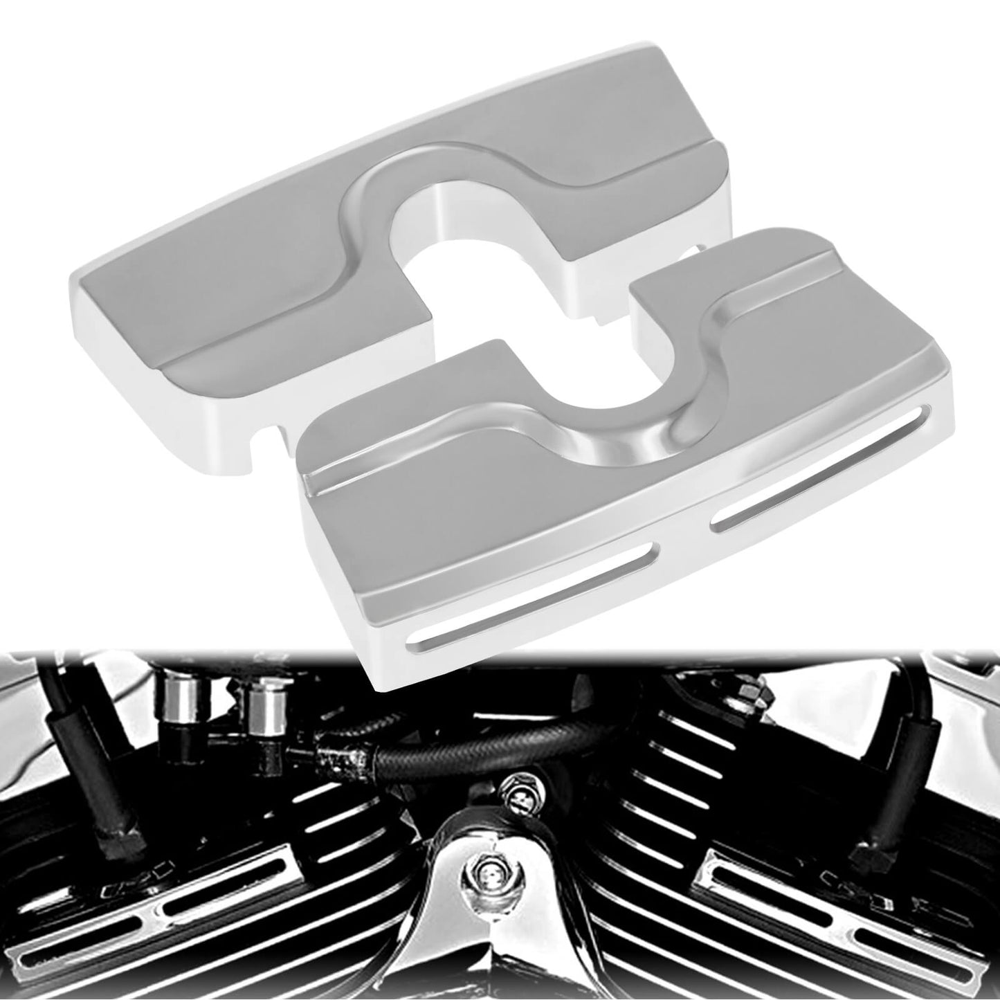 Spark Plug Headbolt Bridge Cover Chrome Fit For Harley Touring Twin Cam 1999-2017 | HCmotorku