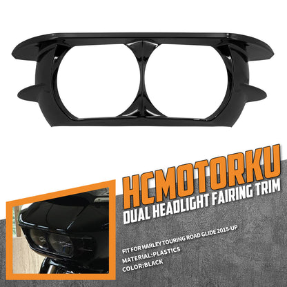 Front Headlamp Headlight Trim Cover For Harley Road Glide FLTRX CVO 2015-2023 | HCmotorku