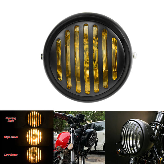 6.3" Retro Motorcycle Headlight Grill Cover For Harley Cafe Racer | HCmotorku