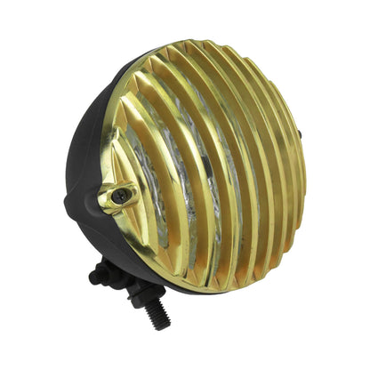 Motorcycle Headlight w/ Gold Grill Cover | HCmotorku