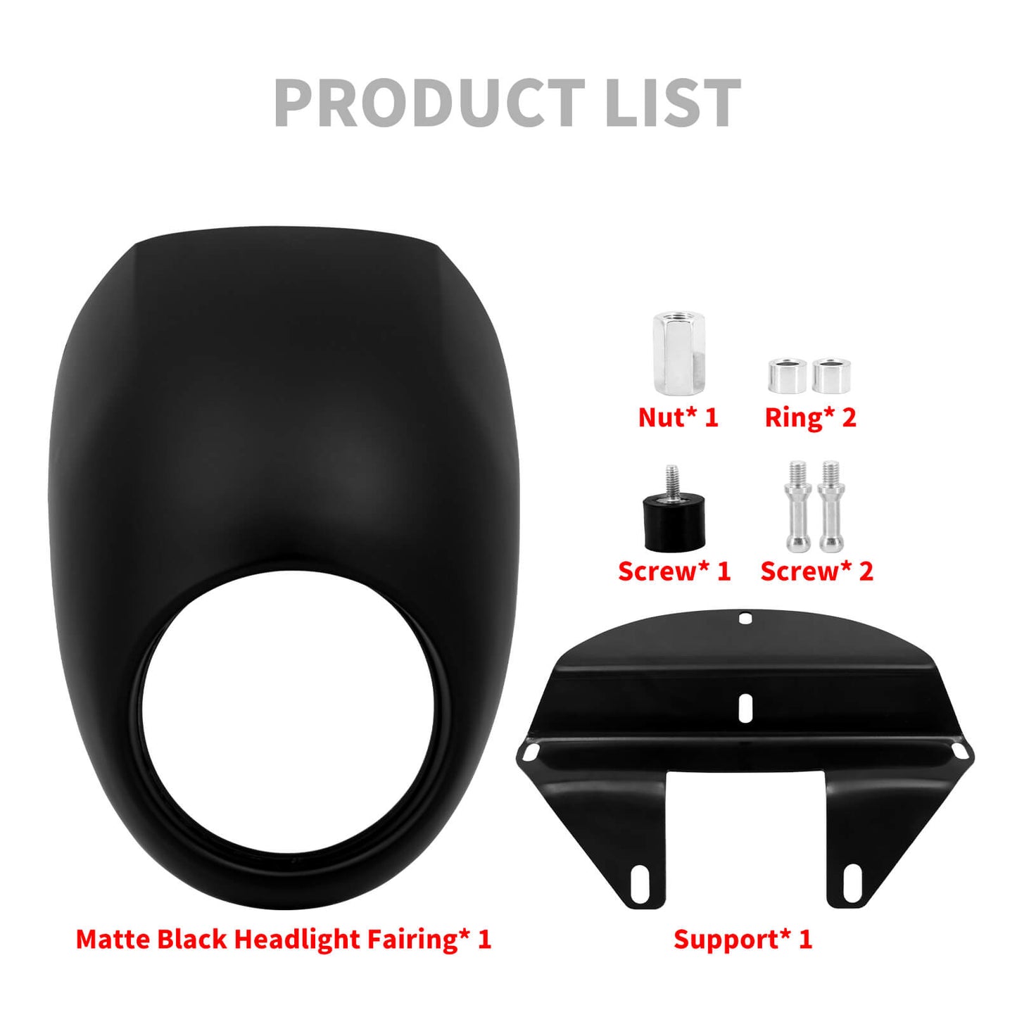 Headlight Fairing Cowl Cafe Racer Matte Black For Harley Sportster XL Dyna FX | HCmotorku