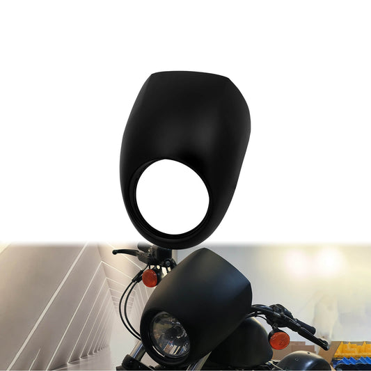 Headlight Fairing Cowl Cafe Racer Matte Black For Harley Sportster XL Dyna FX | HCmotorku