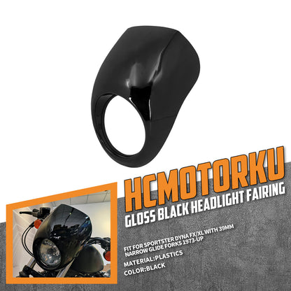 Front Headlight Fairing Mask Fit For Harley Sportster Dyna FX XL Low Rider 1200 | HCmotorku