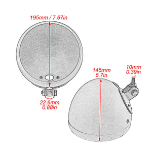 7" Motorcycle Headlight Housing for Harley Kawasaki | HCmotorku