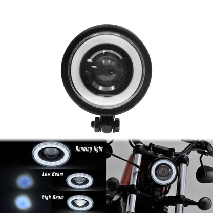 4.3" LED Headlight High Low w/ White Light Black Fit For Harley Sportster XL | HCmotorku