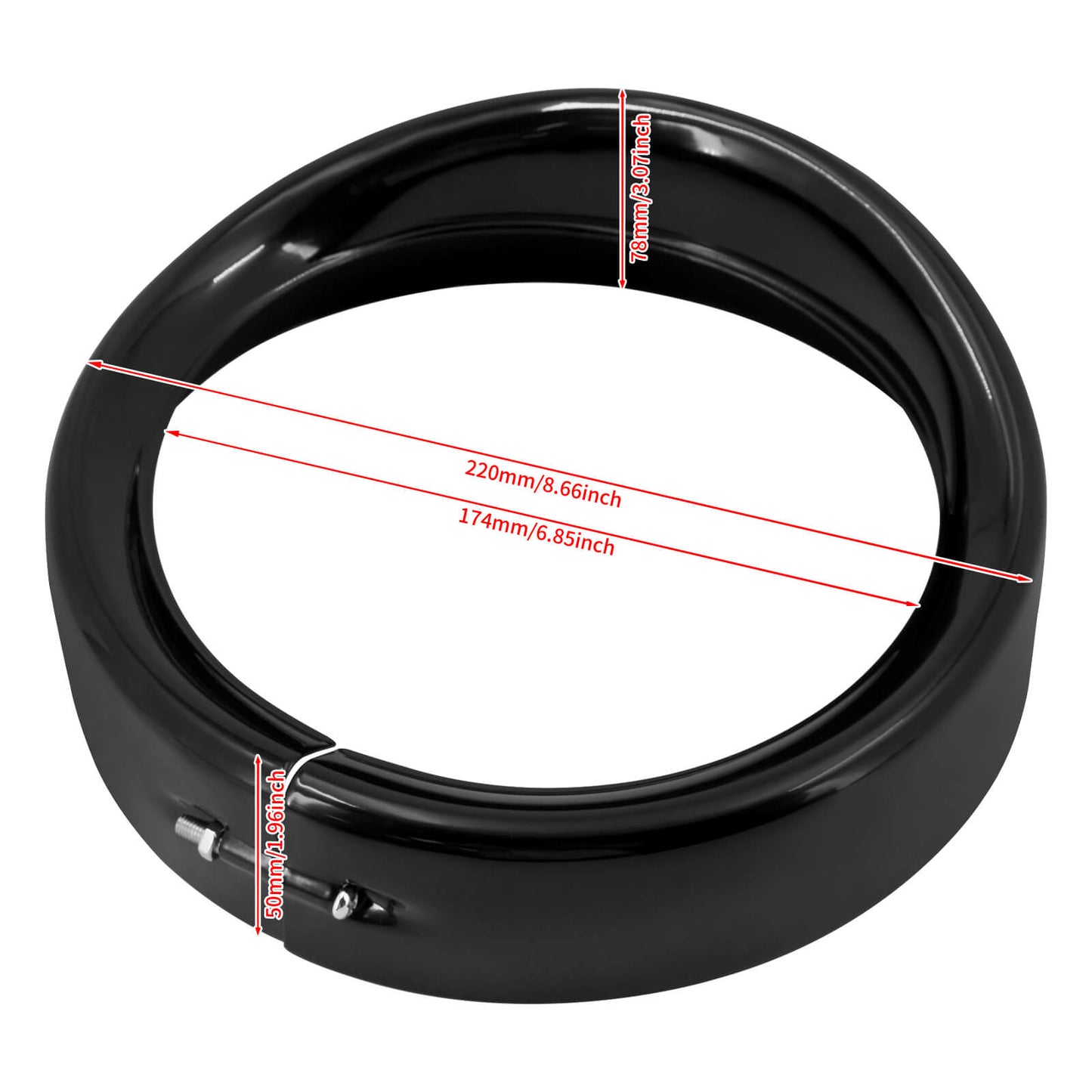 7" Headlight Head Lamp Trim Ring Bezel Visor Cover Fit For Harley Touring 2014-UP | HCmotorku