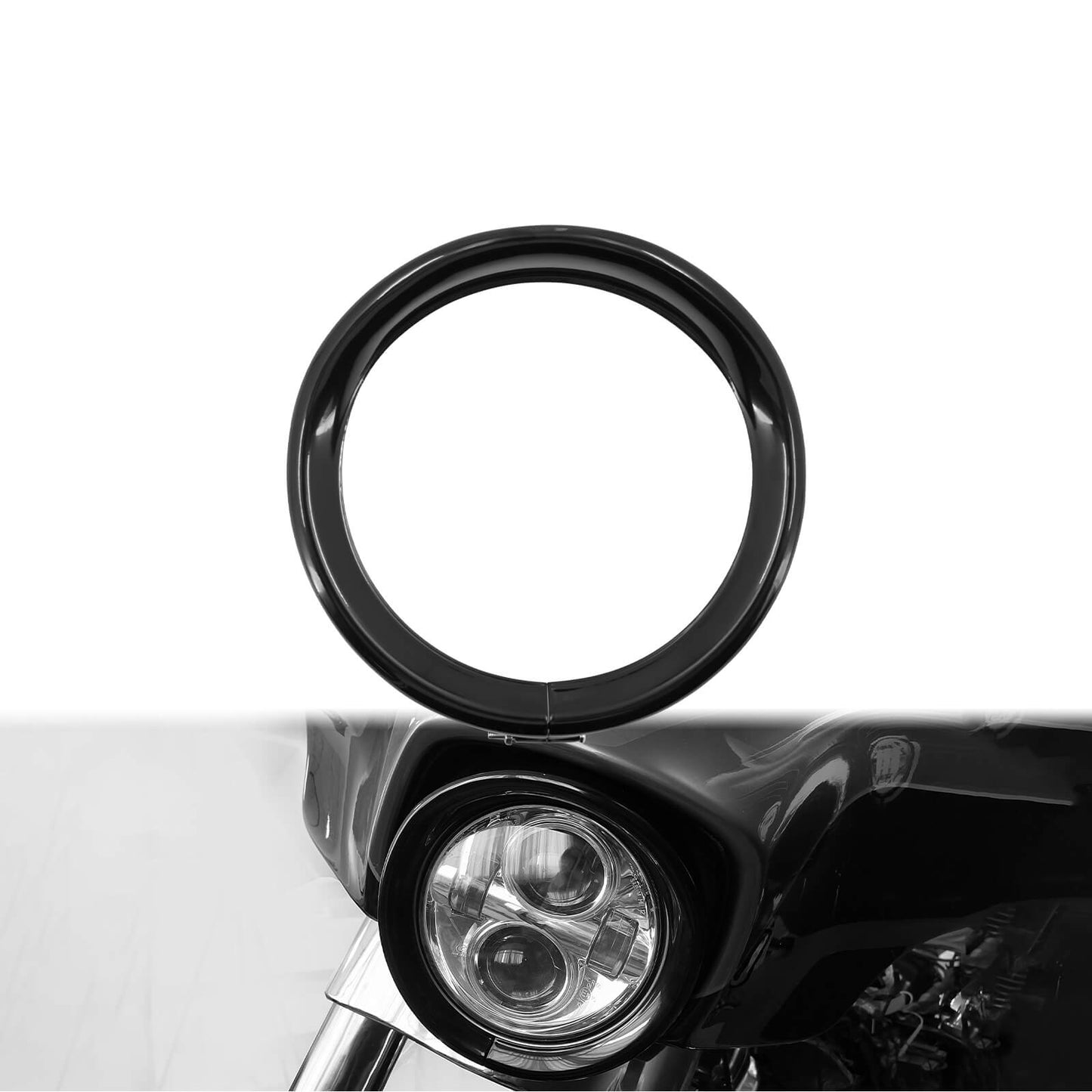 7" Headlight Head Lamp Trim Ring Bezel Visor Cover Fit For Harley Touring 2014-UP | HCmotorku