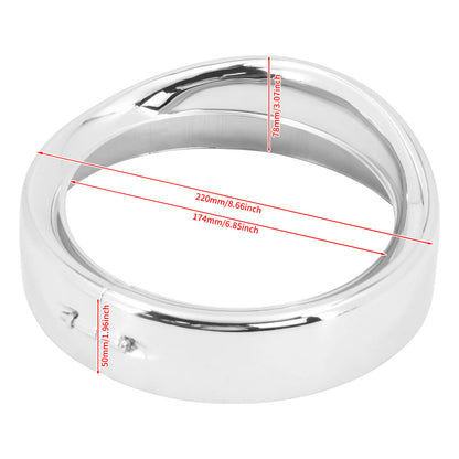 7" Headlight Lamp Trim Ring Bezel Visor Fit For Harley Touring FLHR 1994-2023 FLHX | HCmotorku