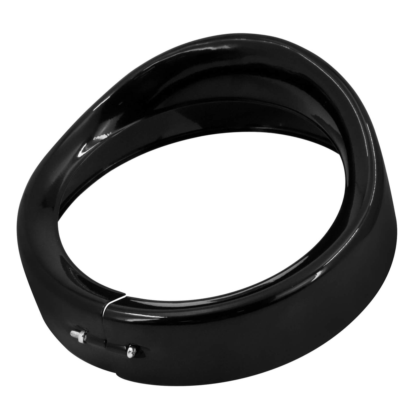 7" Headlight Trim Ring Gloss Black Visor Cover Fit For Harley Softail Touring | HCmotorku