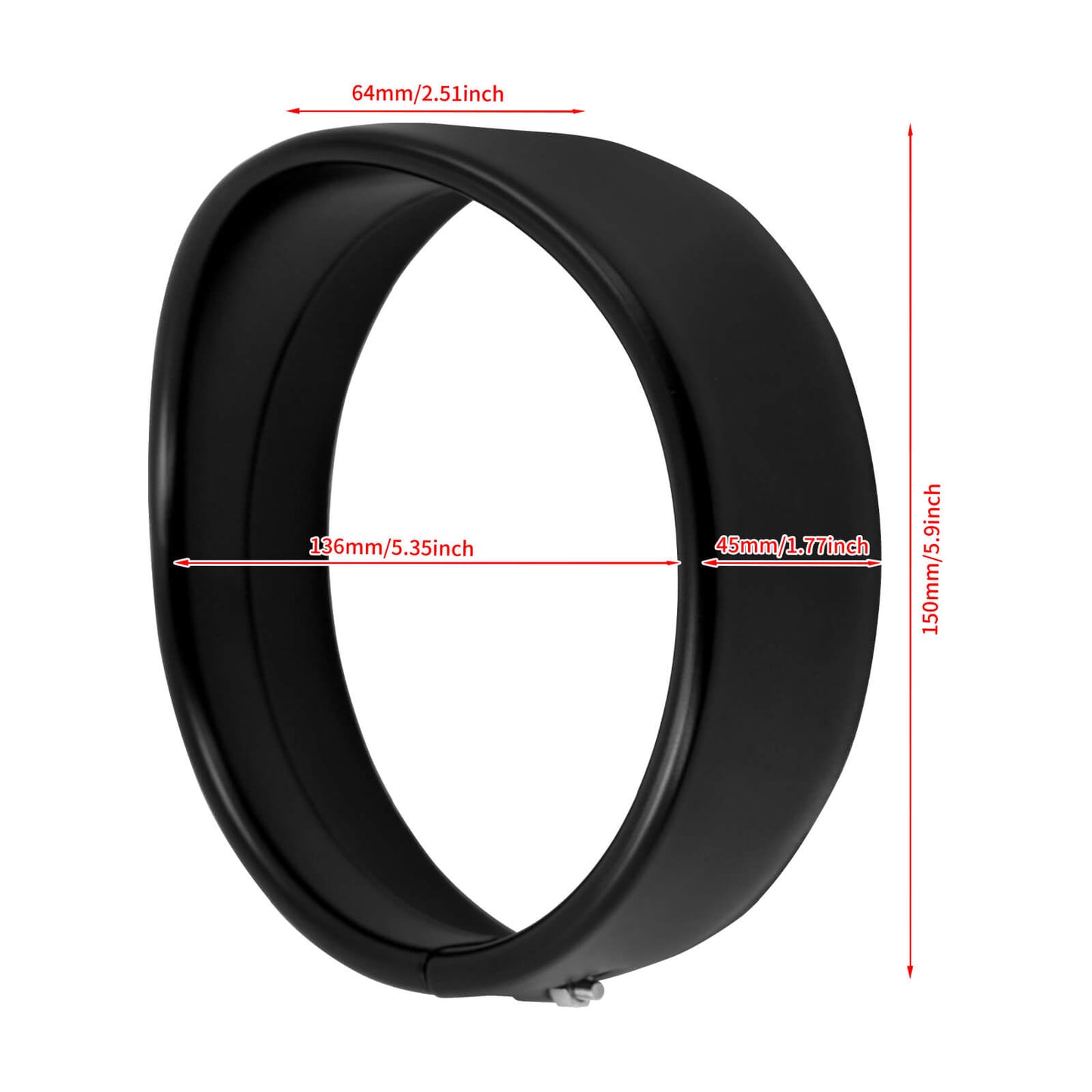 5.75" Headlight Headlamp Trim Ring Protect Guard Cover Cap Black For Touring | HCmotorku