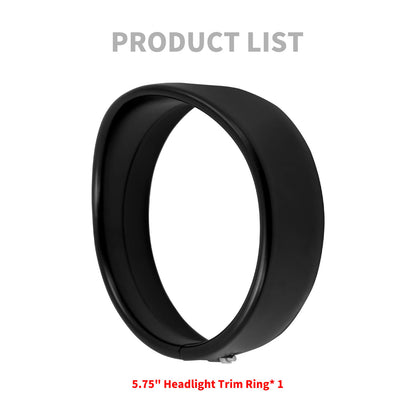 5.75" Headlight Headlamp Trim Ring Protect Guard Cover Cap Black For Touring | HCmotorku