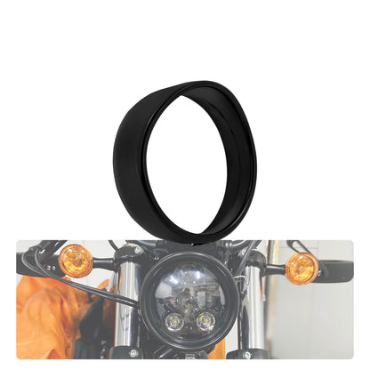 5.75" Headlight Headlamp Trim Ring Protect Guard Cover Cap Black For Touring | HCmotorku