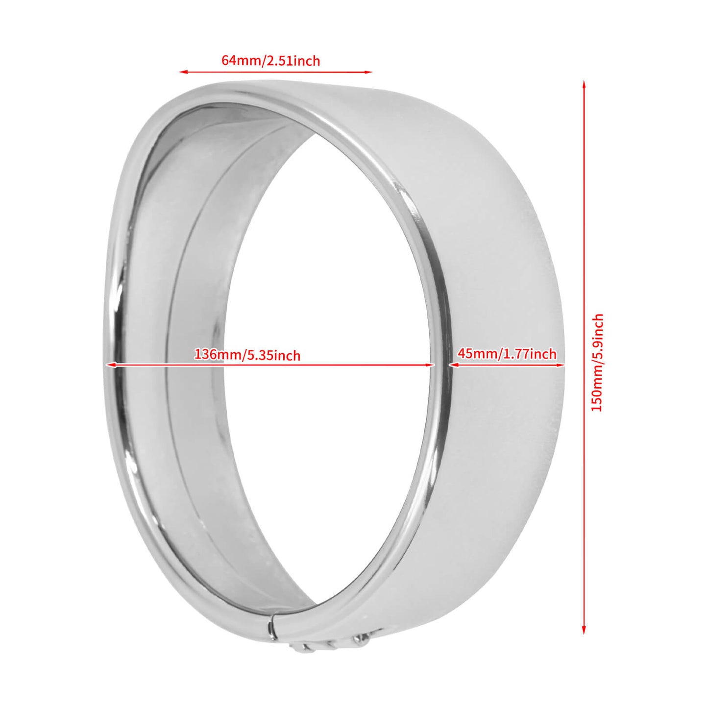 5.75" Headlight Headlamp Trim Ring Protect Guard Cover Cap Chrome Fit For Dyna | HCmotorku