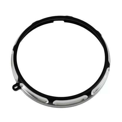 7" Front Headlamp Headlight Trim Ring Black Fit For Harley Softail Fat Boy 1994-2017 | HCmotorku