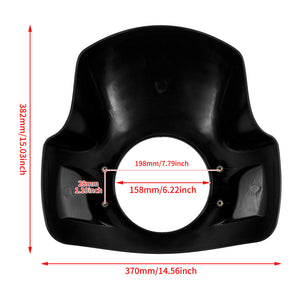 35-49MM Fork Harley Windshield Fairing Club Fairing for 5.75" Headlight | HCmotorku