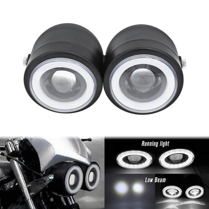 Motorcycle 3.5" Dual LED Headlamps Universal Fit | HCmotorku