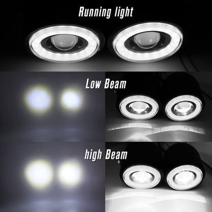 Motorcycle 3.5" Dual LED Headlamps Universal Fit | HCmotorku