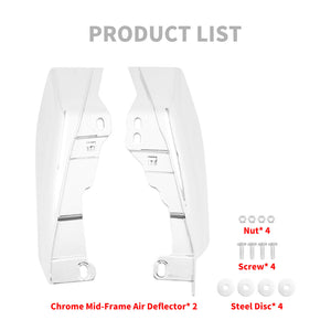 Mid-Frame Heat Deflectors Chrome Shields For Harley Touring 2014-2023 | HCmotorku