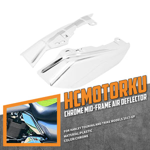 Mid-Frame Heat Deflectors Chrome Shields For Harley Touring 2014-2023 | HCmotorku