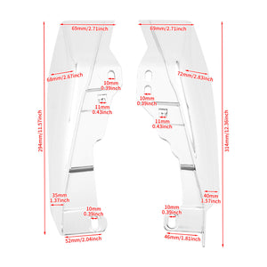 Mid-Frame Heat Deflectors Chrome Shields For Harley Touring 2014-2023 | HCmotorku