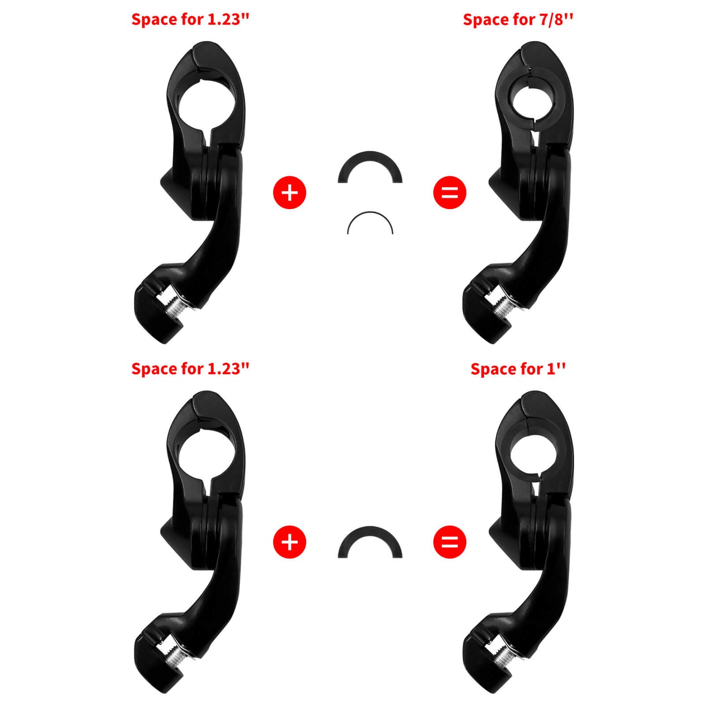 1"-1/4" Short Angled Adjustable Highway Pegs Mount Kit for Harley | HCmotorku