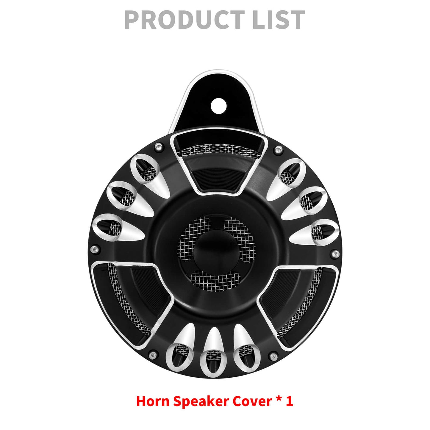 Motorcycle CNC Horn Speaker Cover Black Fit For Harley Touring Dyna Sportster | HCmotorku