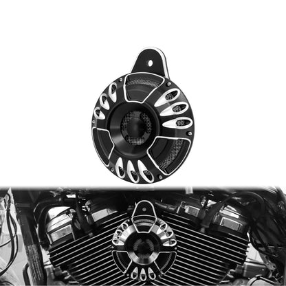 Motorcycle CNC Horn Speaker Cover Black Fit For Harley Touring Dyna Sportster | HCmotorku