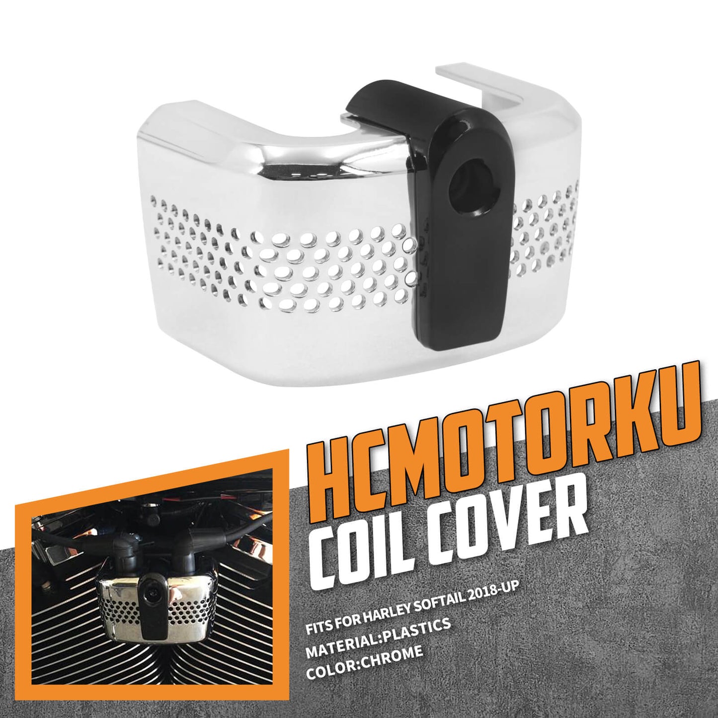CNC Ignition Coil Cover Fit For Harley Softail Slim Lower Rider Fat Bob 2018-2023 | HCmotorku