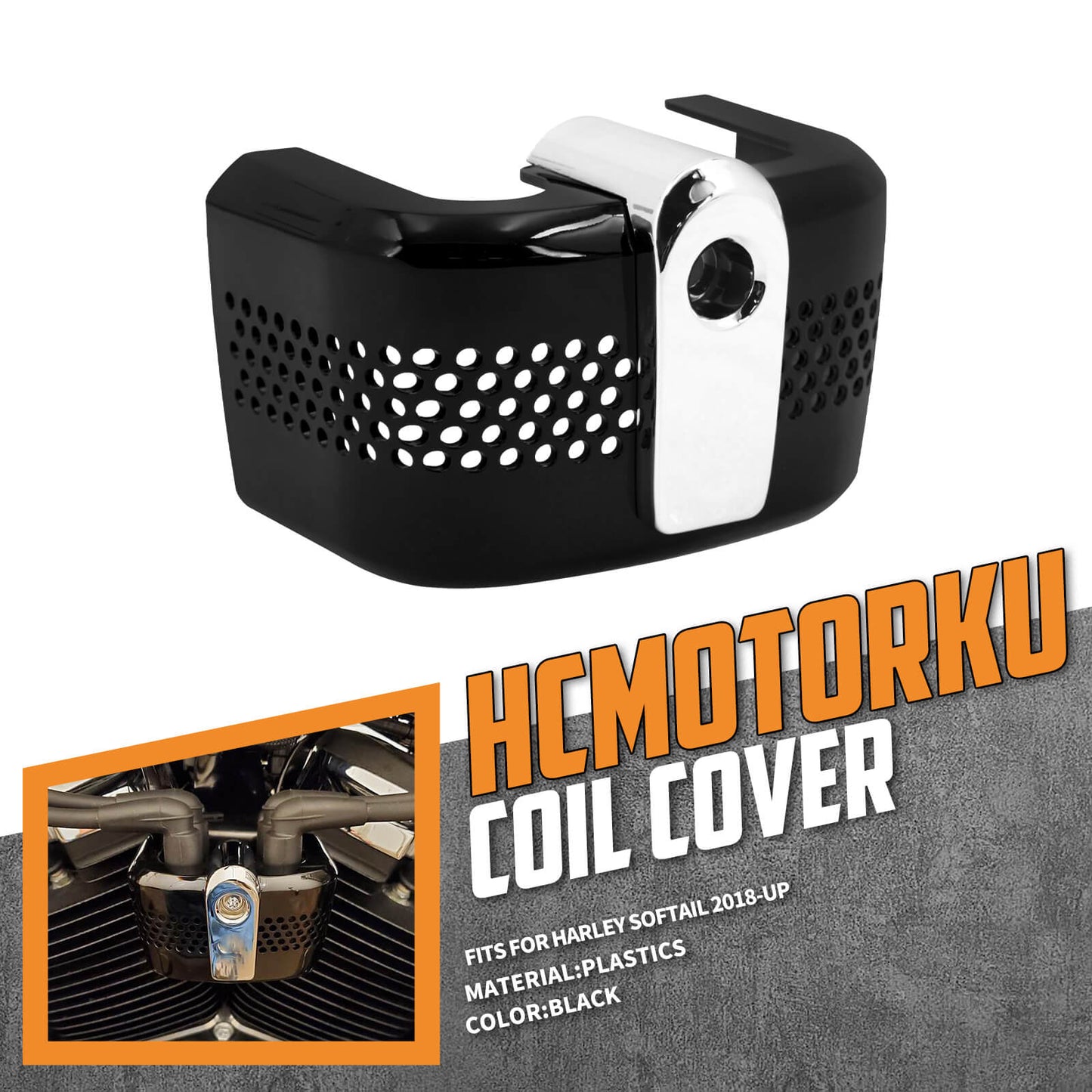 Ignition Coil Cover Fit For Harley Softail Slim Heritage Classic Street Fat Bob | HCmotorku