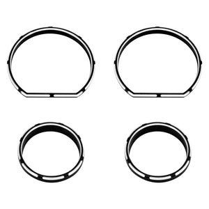 4x CNC Black Burst Instrument Gauge Bezel Board for Harley Electra Glide 2014-2025 | HCmotorku