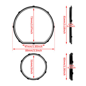 4x CNC Black Burst Instrument Gauge Bezel Board for Harley Electra Glide 2014-2025 | HCmotorku