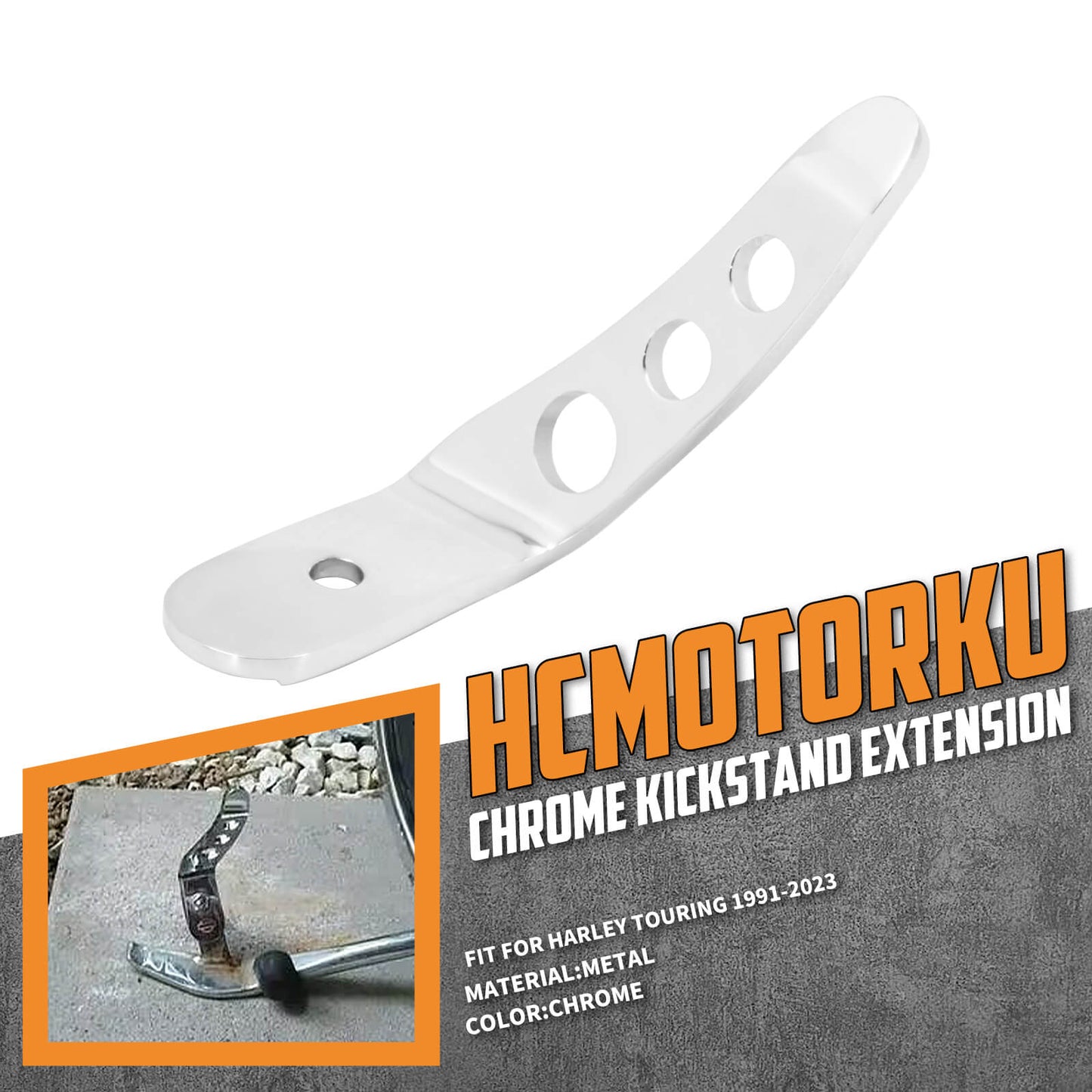 Motorcycle Kickstand Extension Fit for Harley Touring 1991-2020 | HCmotorku