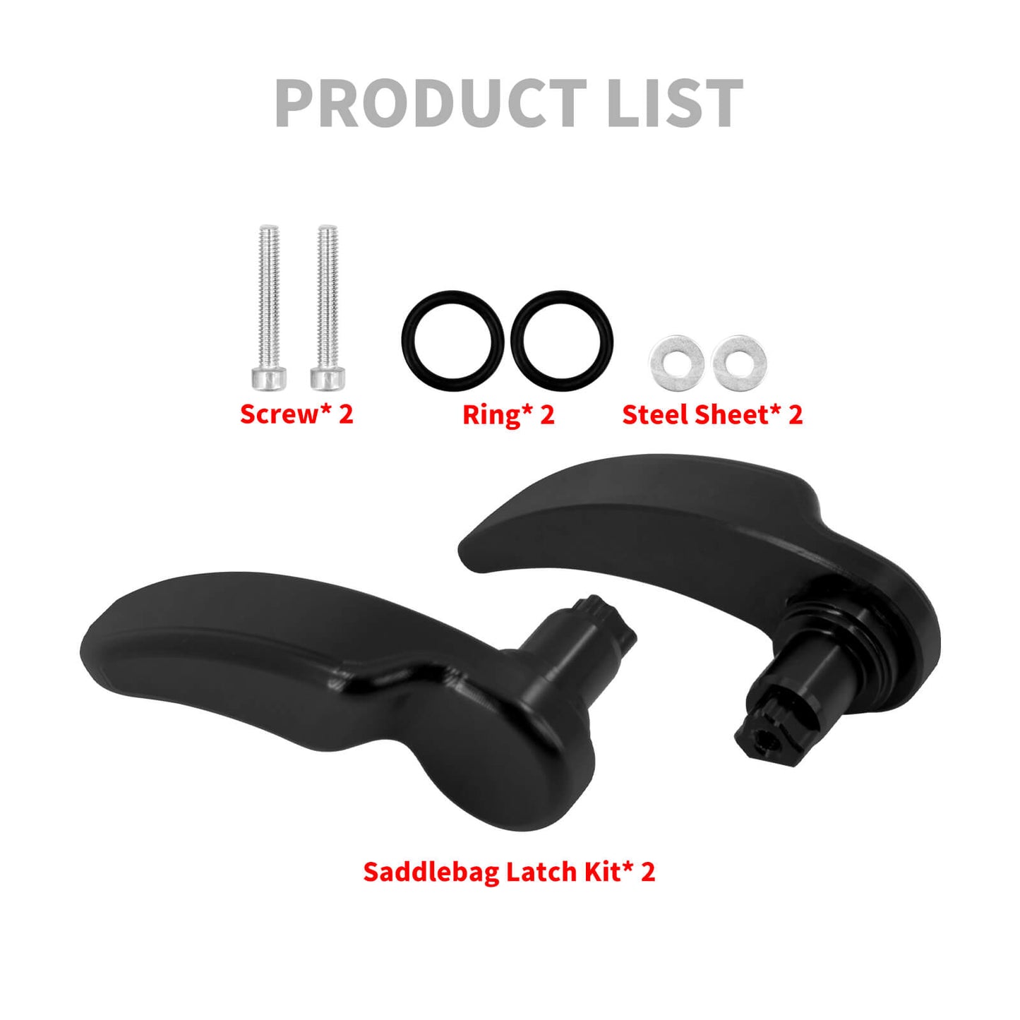 Saddlebag Latch Covers Black Latch Lever Lid Fit For Harley Touring 2014-2019 | HCmotorku