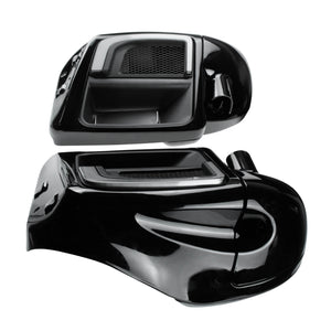 Lower Vented Leg Fairing W/ Grills LED Turn Black Fit For Harley Touring 2014-2023 | HCmotorku