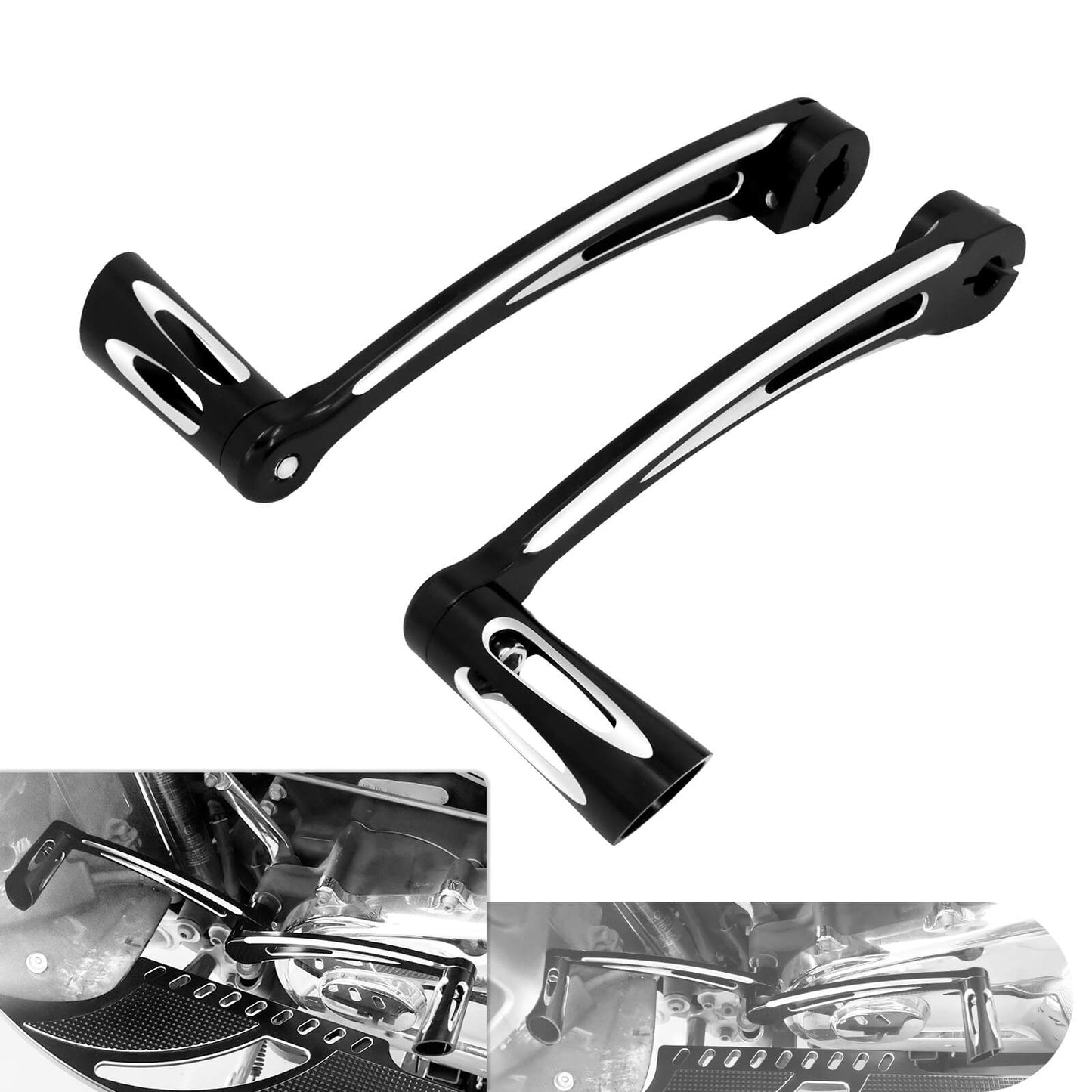 Heel Toe Gear Shifter Lever Pedal Peg Black For Harley Softail Street Road Glide | HCmotorku