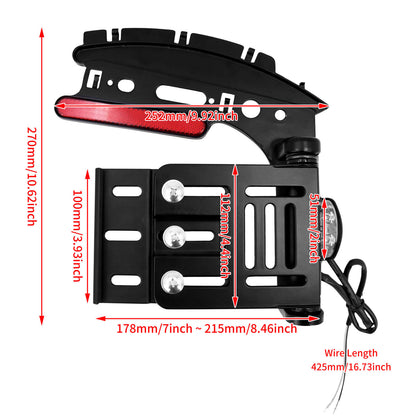 Motorcycle License Plate Side Mount LED Bracket Holder Fit For Harley XL 2004-2016 | HCmotorku